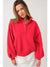 Snap Collar Sweater | Red