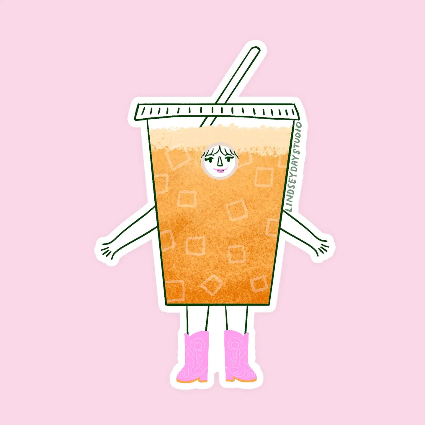 Iced Coffee Girlie Sticker