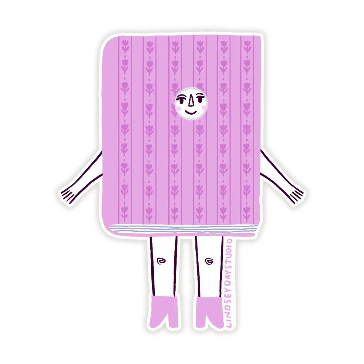 Purple Book Friend Sticker
