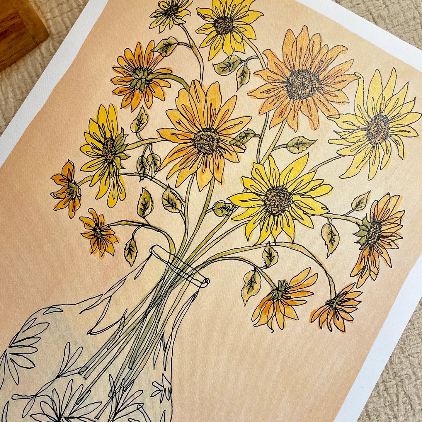 Kim Hoppe 11x14 Art Print | Wild Sunflower