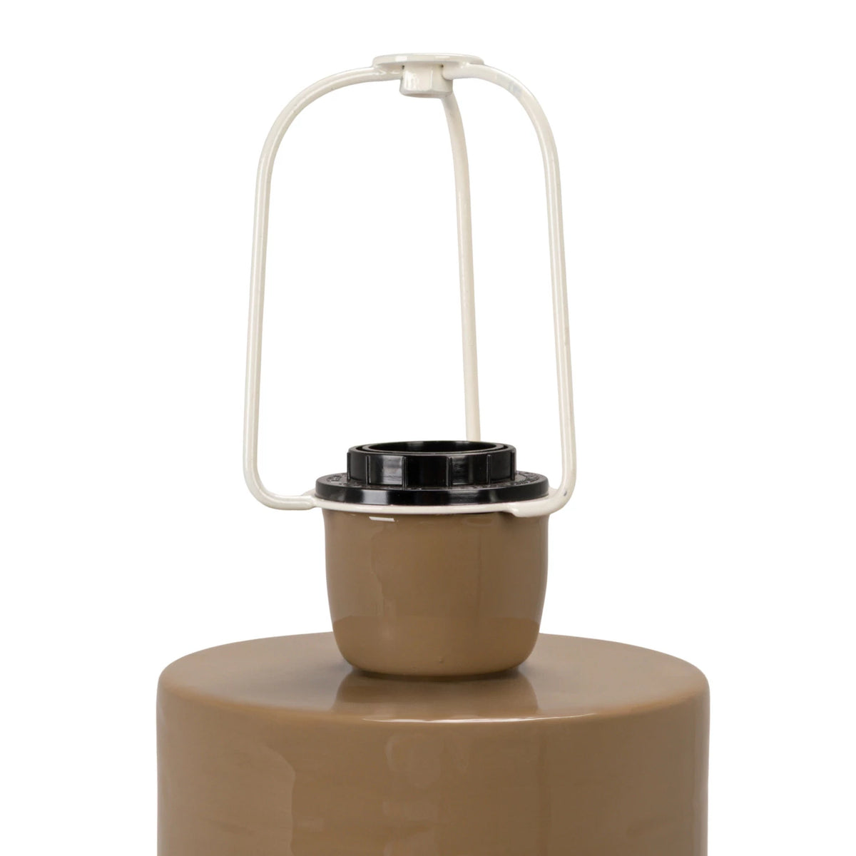 Enameled Metal Table Lamp With Lamp Shade