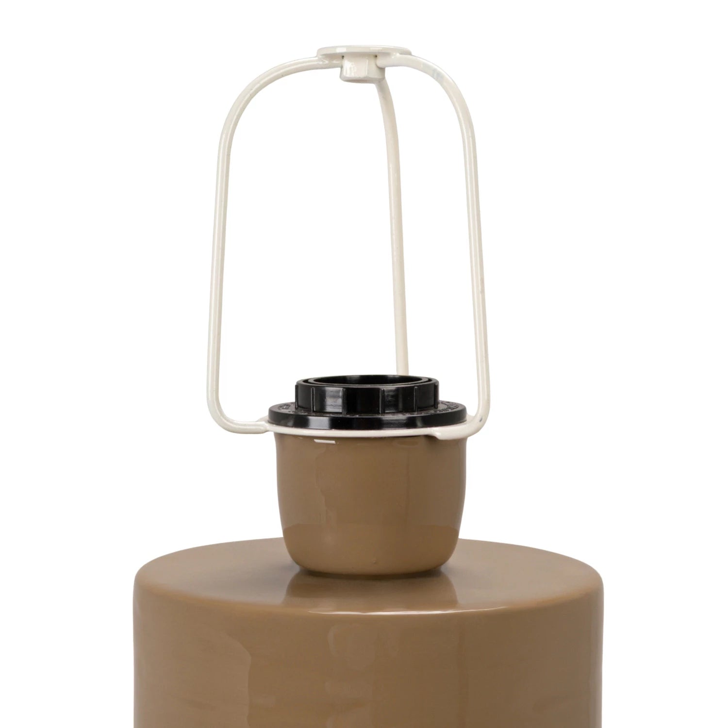Enameled Metal Table Lamp With Lamp Shade