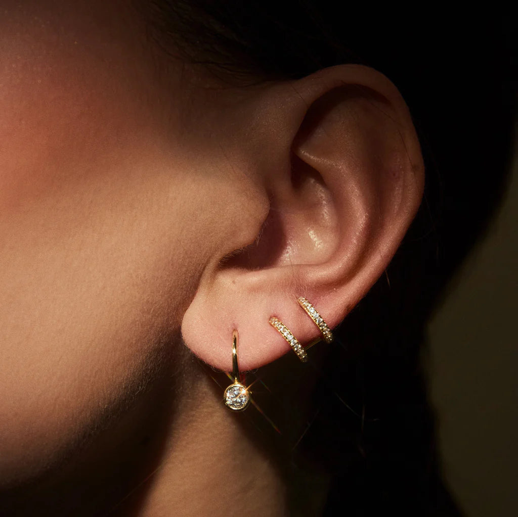 Delaney Huggies In 18K Gold Plated Non-Tarnish