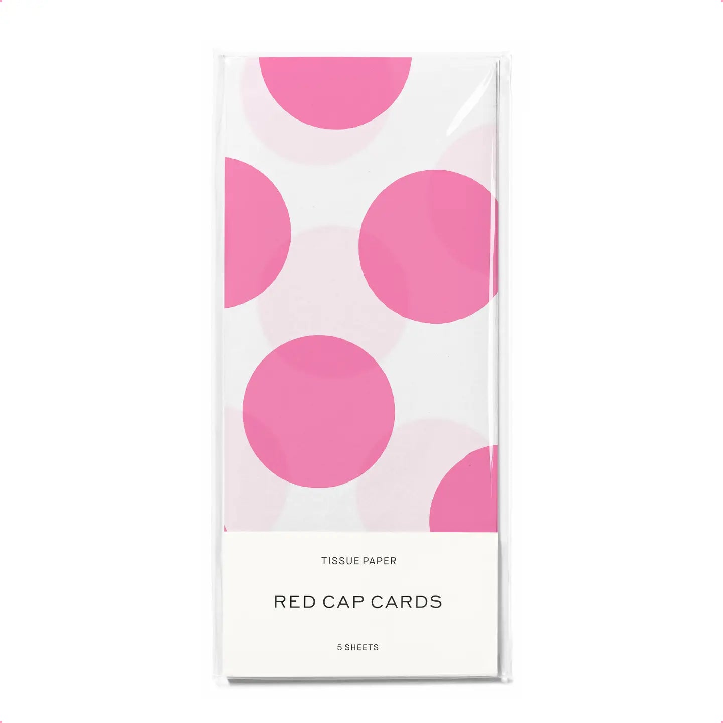 Pink Dot Tissue Paper | 5 sheets