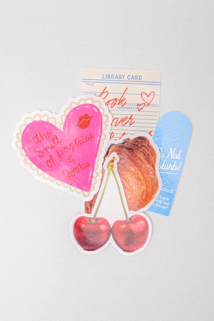 Stick With It! Vinyl Stickers | Pastries + Books