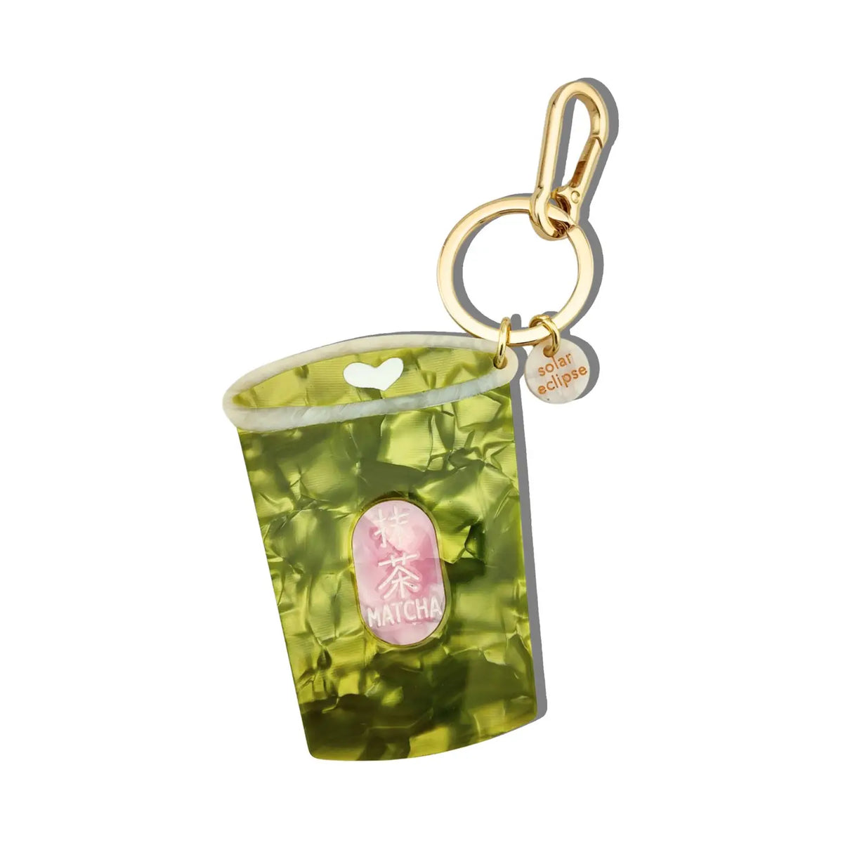 Hand-Painted Matcha Bag Charm + Keychain