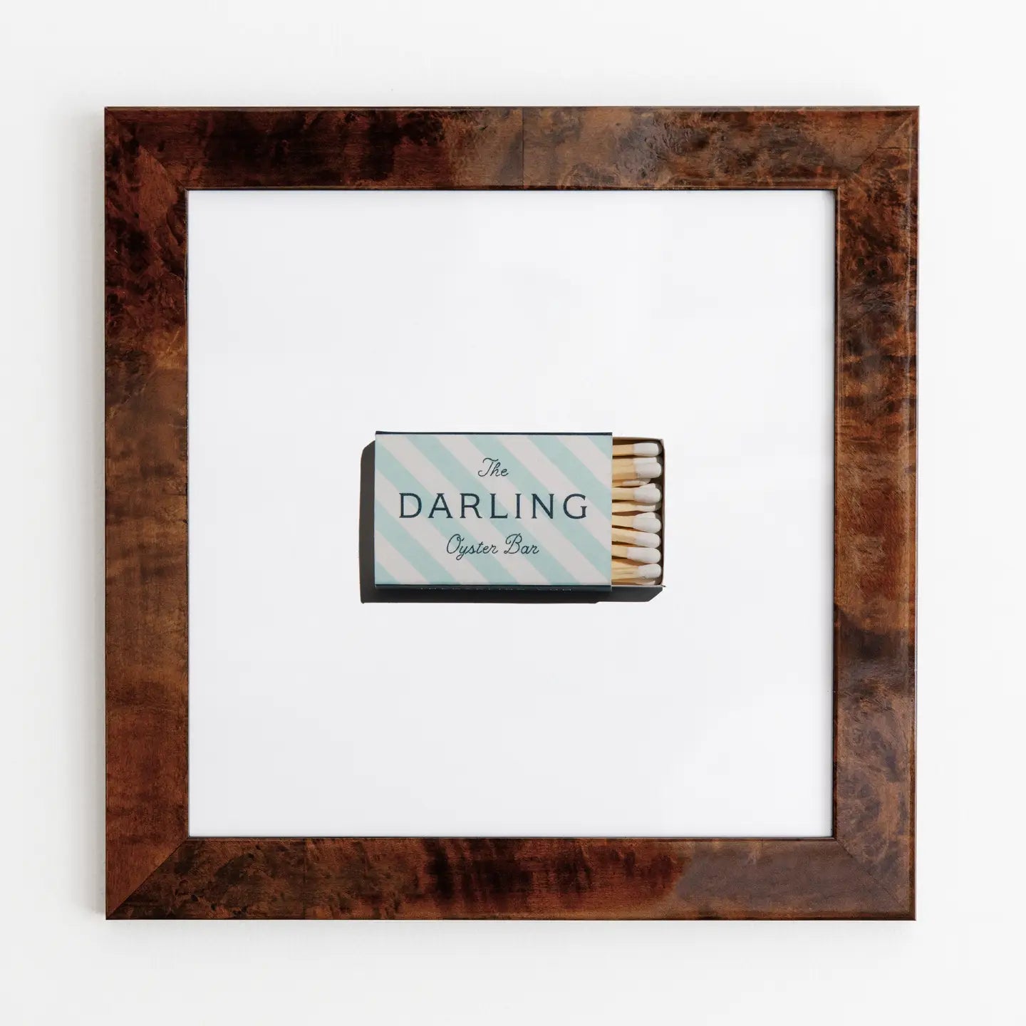 The Darling Oyster Bar Matchbook Art Print | 12x12