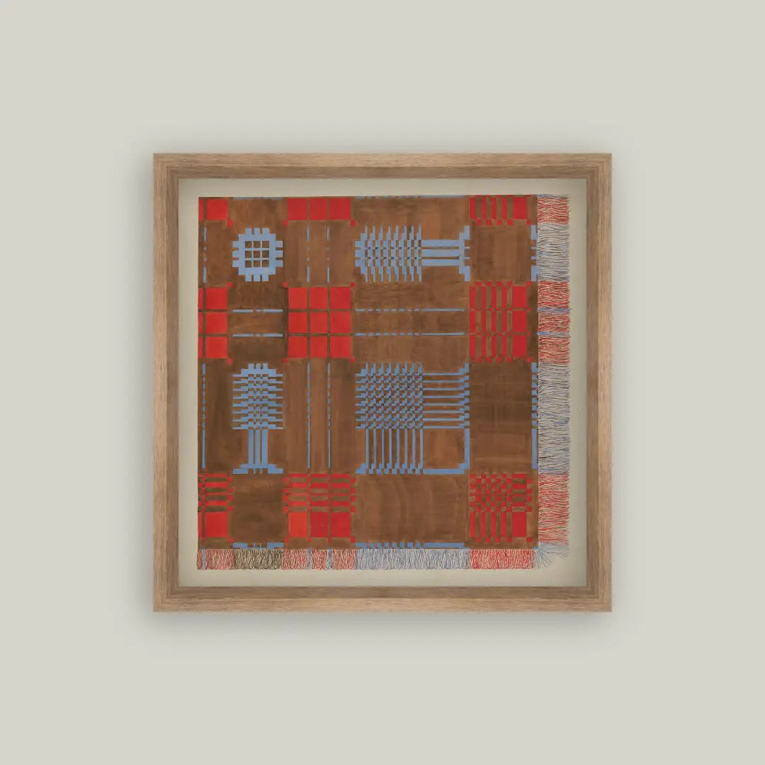 Woven Coverlet Art Print | 15"x15"