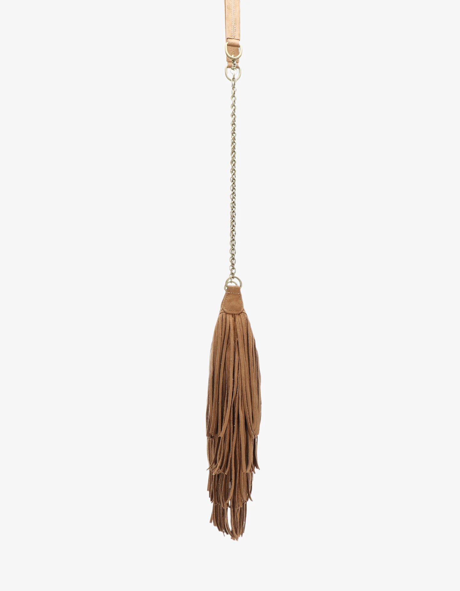 Remi + Reid Fringe Faux Suede Purse | Camel