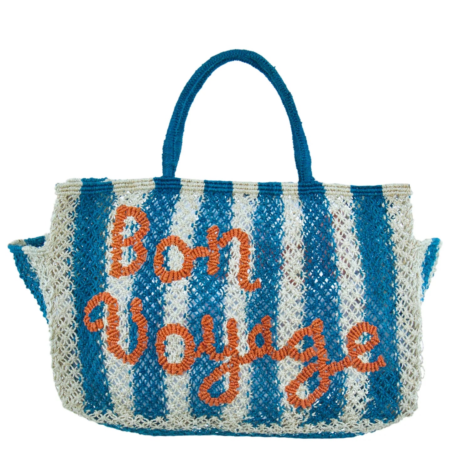 Bon Voyage Striped Jute Bag