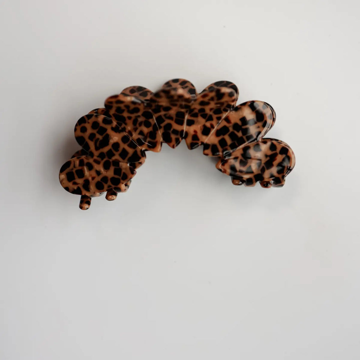 Scalloped Hair Clip | Leopard