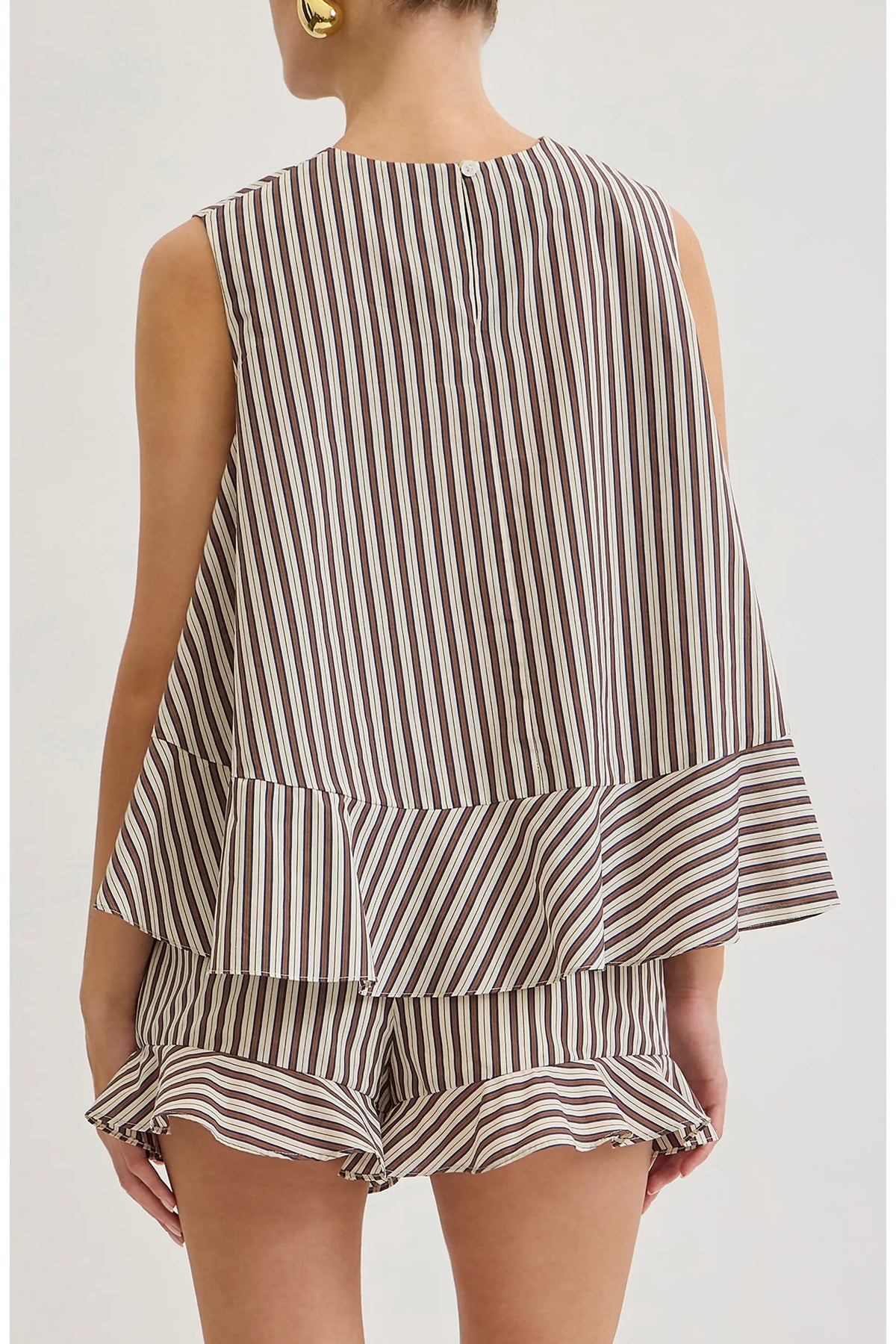 Maude Club Miller Top | Brown Stripe