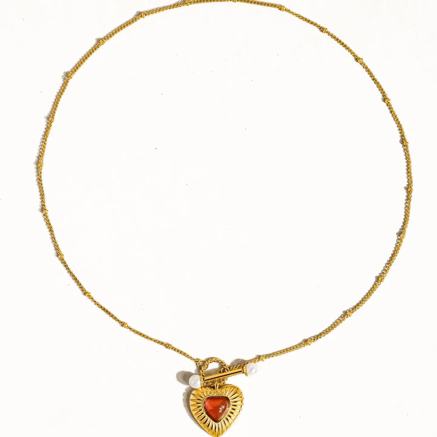 Vintage Heart Gold Necklace | Non-Tarnish