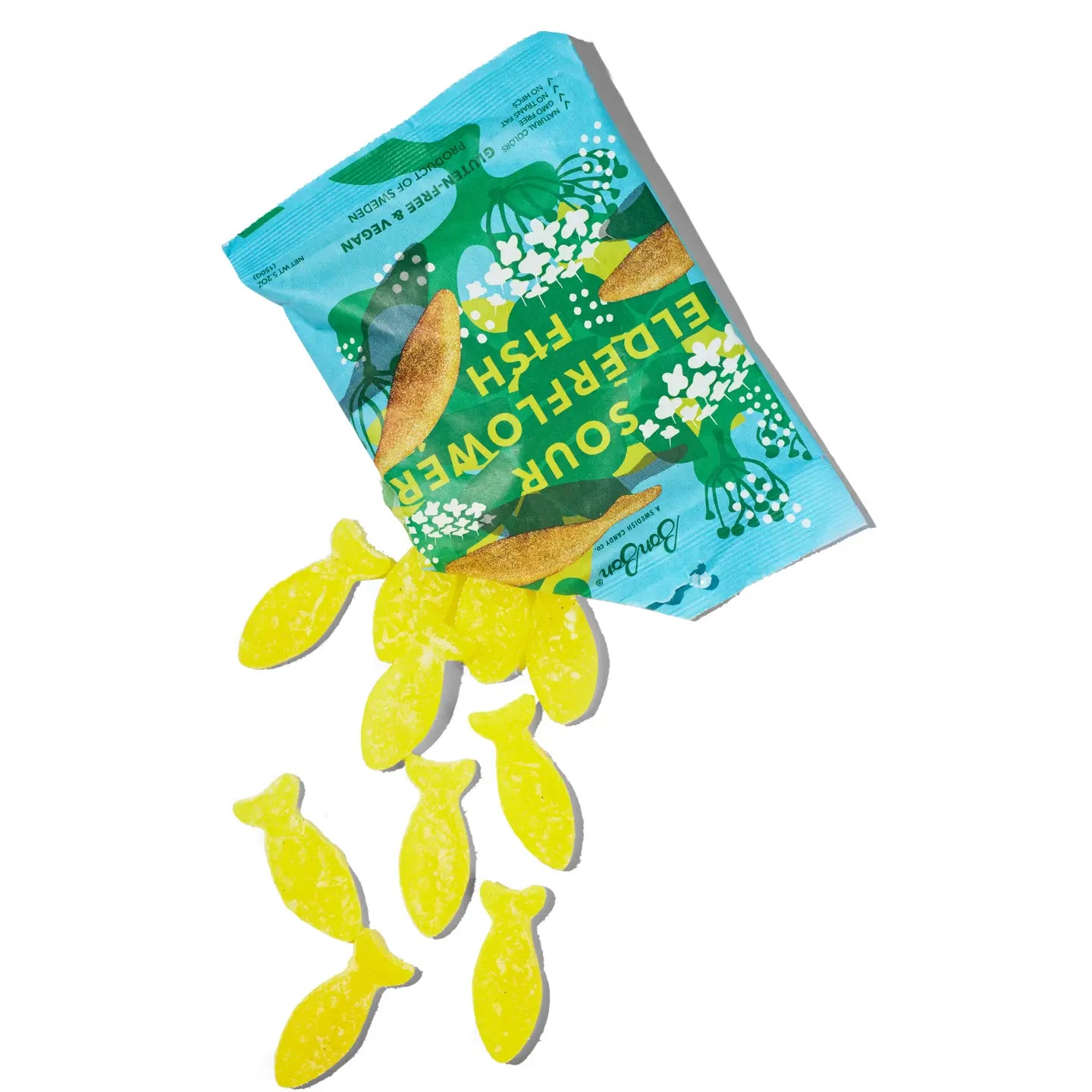 BonBon Swedish Candy | Sour Elderflower Fish