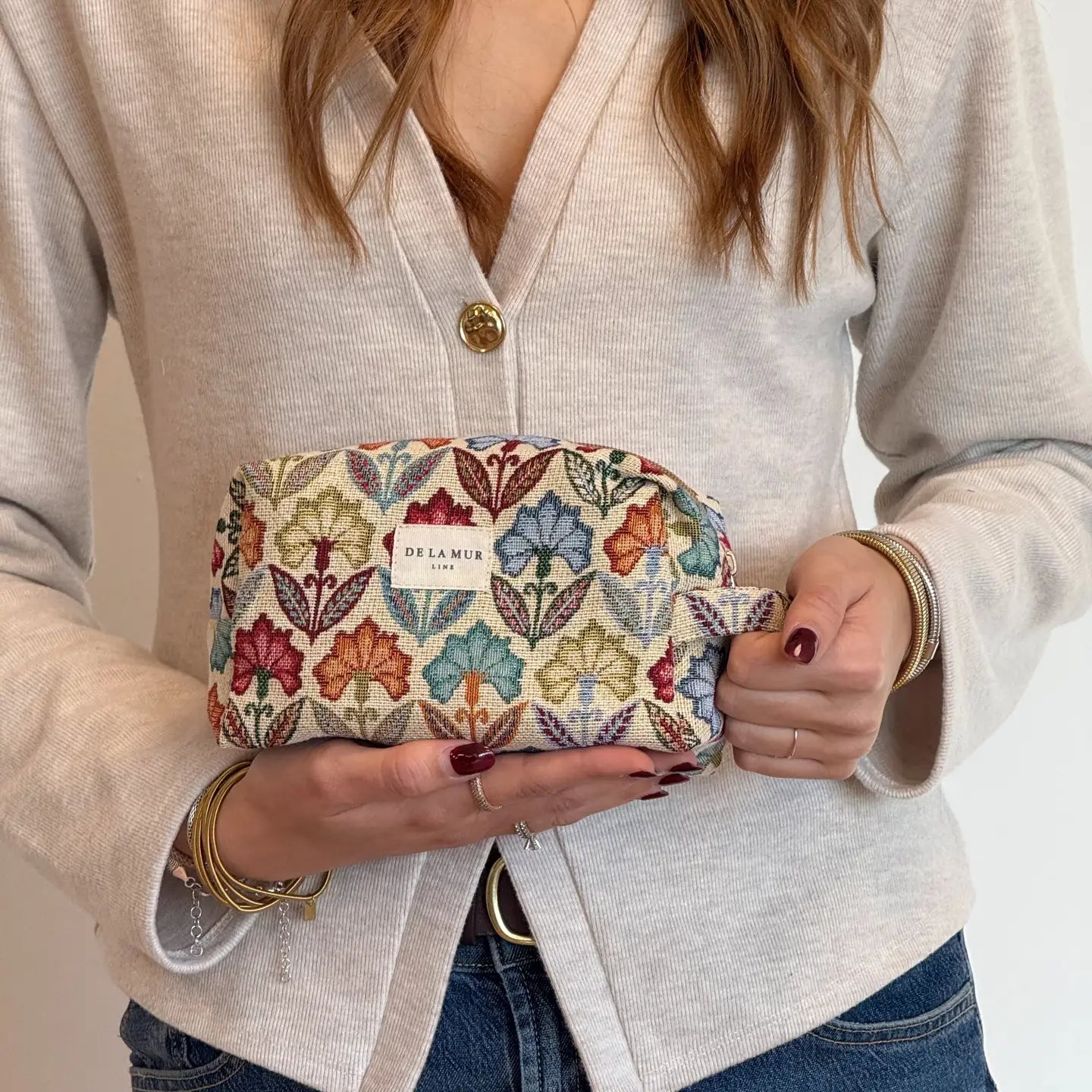 De La Mur Squared Makeup Pouch | Flora