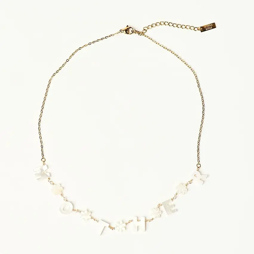 Bonne Mere Beaded Mother Necklace | Gold + Flowers