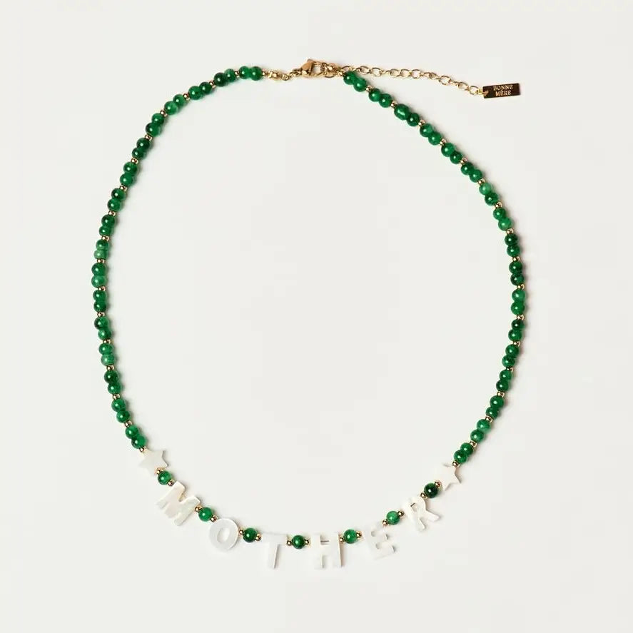 Bonne Mere Beaded Mother Necklace | Green