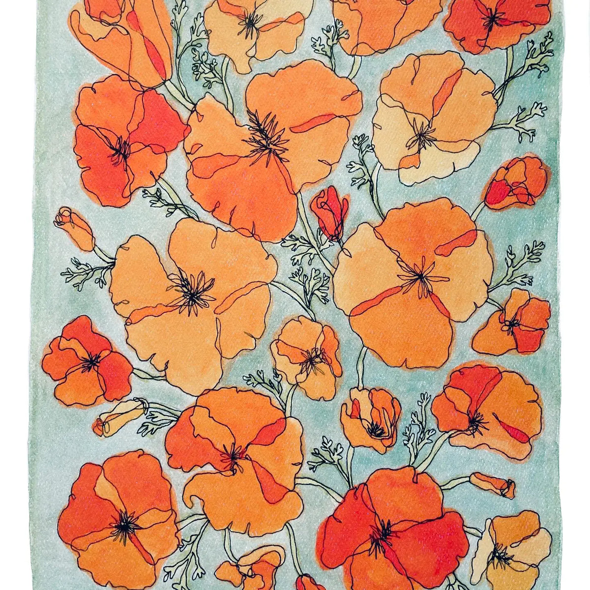 Kim Hoppe 11x14 Art Print | California Poppy
