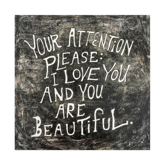 Sugarboo "Your Attention Please" Art Print | 12"x12"