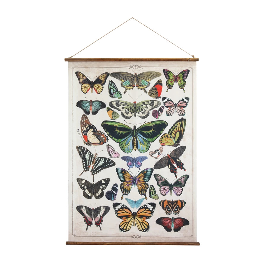 Butterflies Scroll Wall Hanging