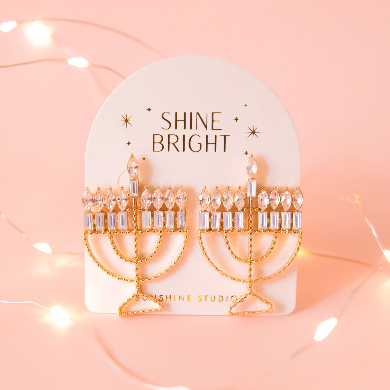 Menorah Earrings