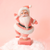 Dancing Flocked Santa | Peach