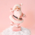 Dancing Flocked Santa | Pink