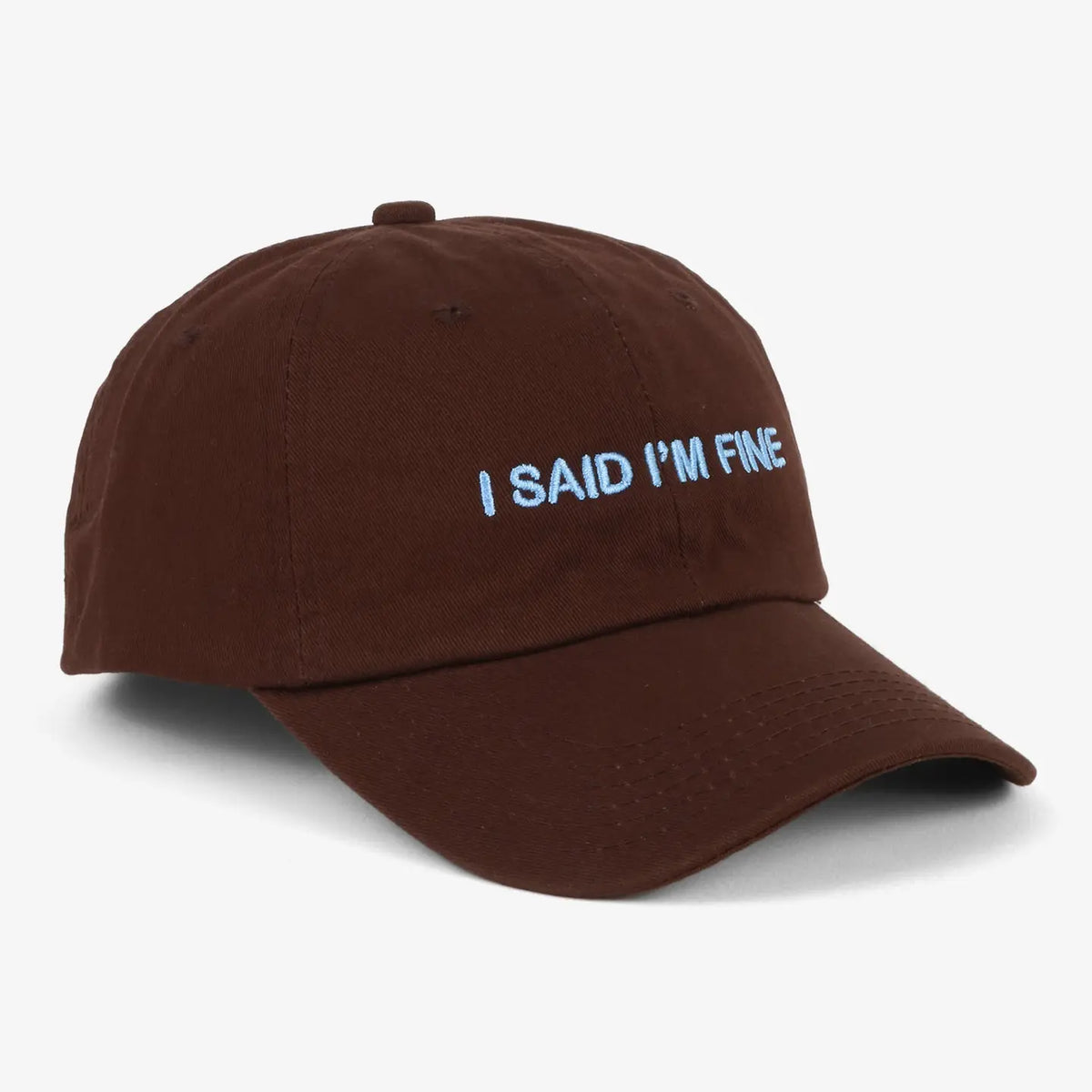 Intentionally Blank Baseball Hat | I'm Fine in Chocolate