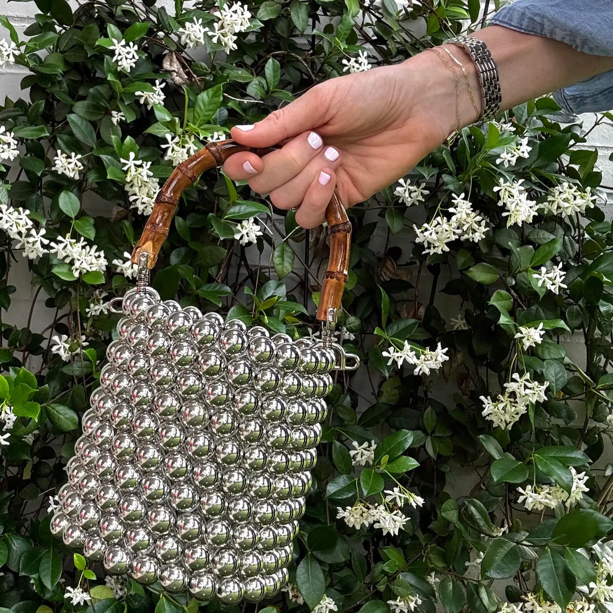 Sea Marie Designs | Disco Bamboo Handle Clutch