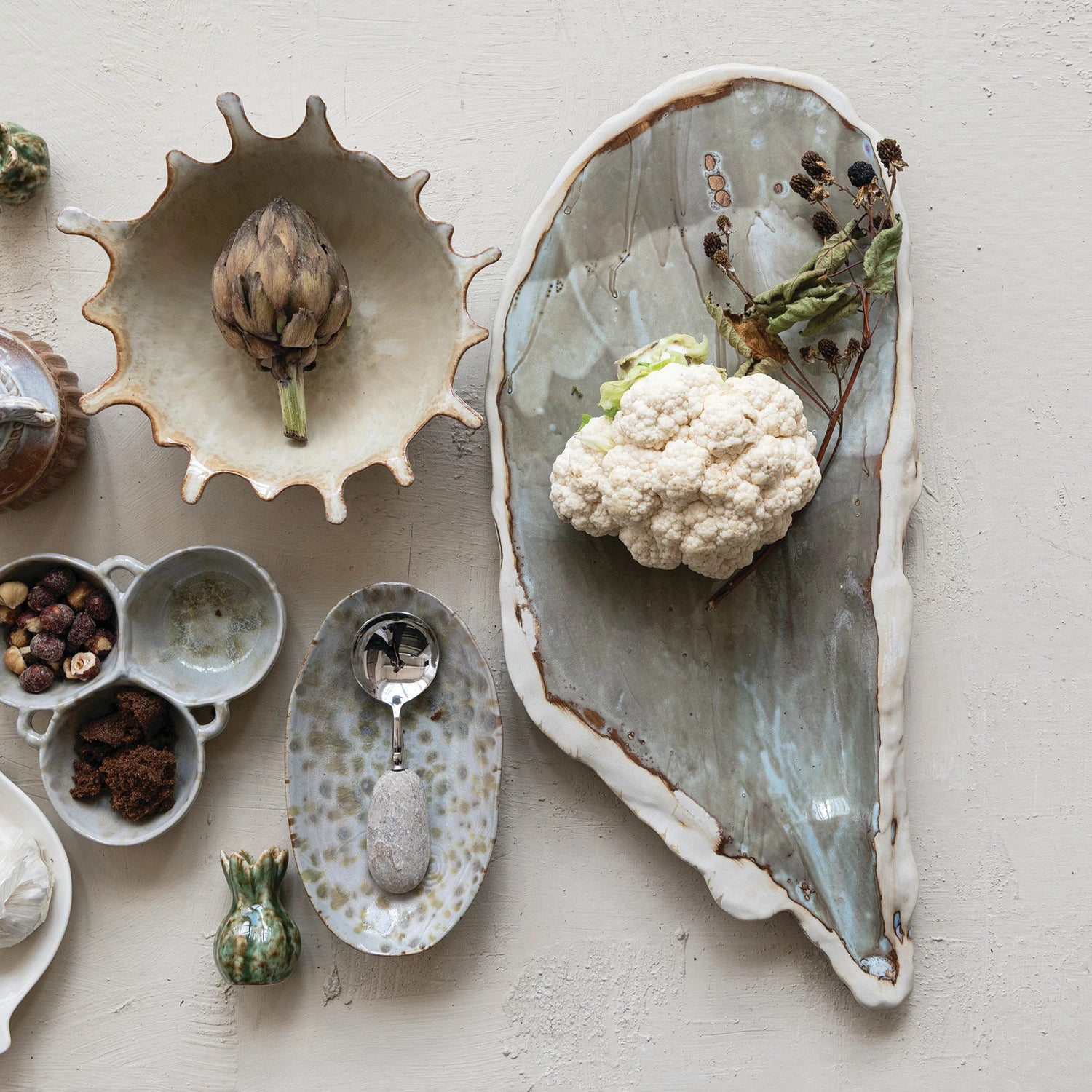 Handmade Oyster Shell Shaped Platter