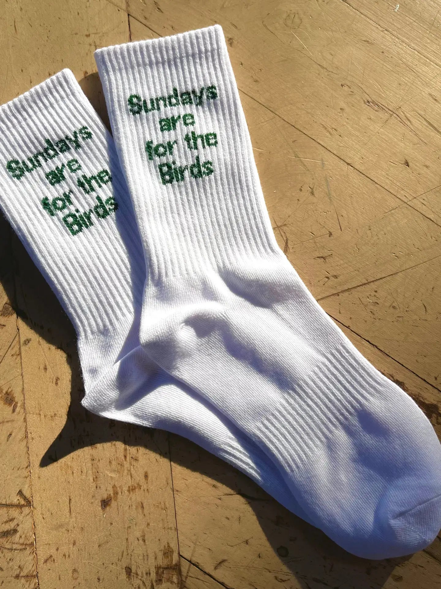 Sundays Are For The Birds Socks | White