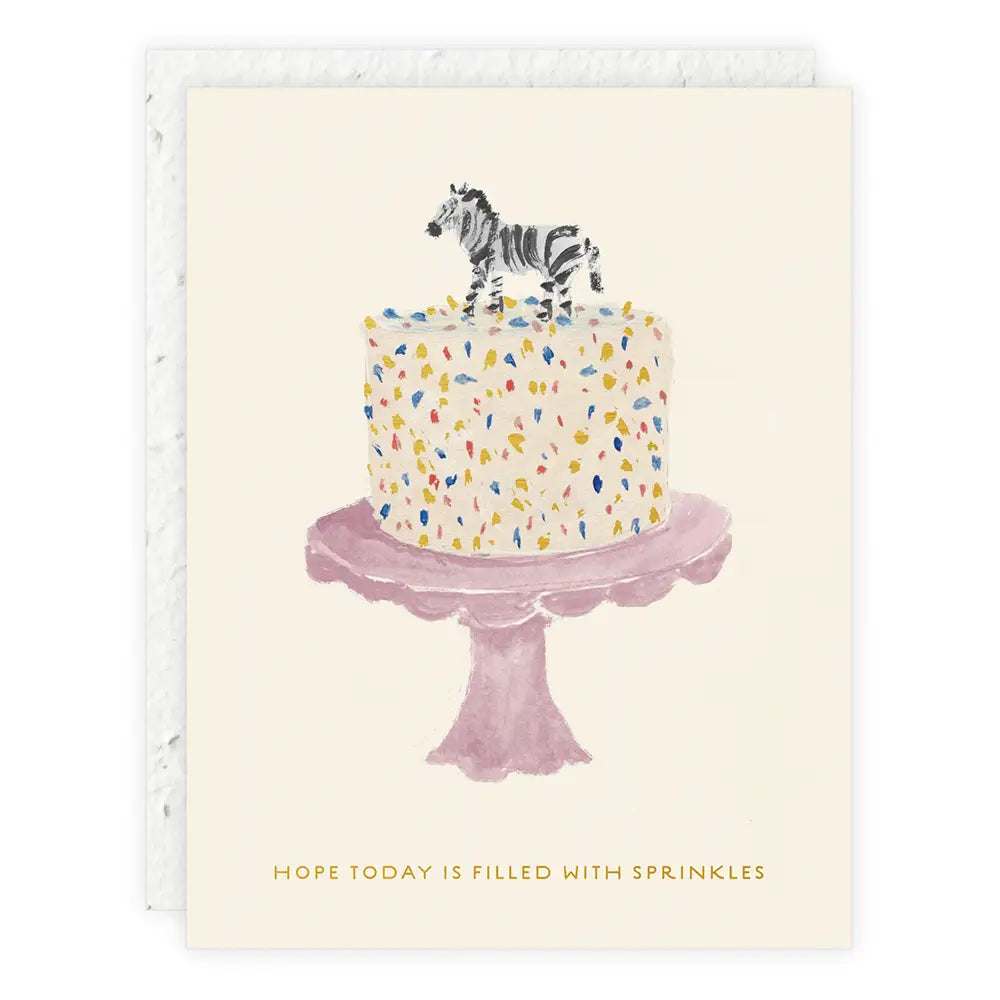 Zebra Cake Birthday Card