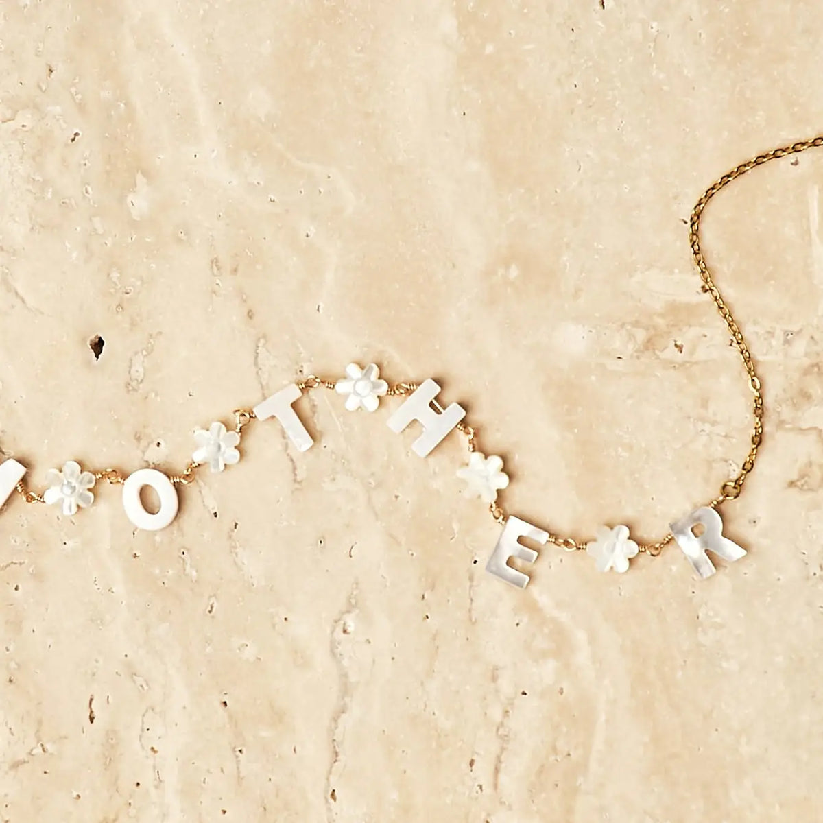 Bonne Mere Beaded Mother Necklace | Gold + Flowers