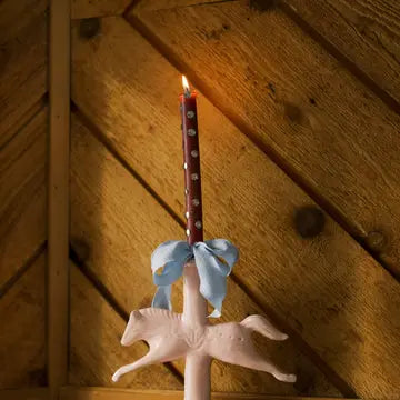 Dala Horse Ceramic Candlestick Holder