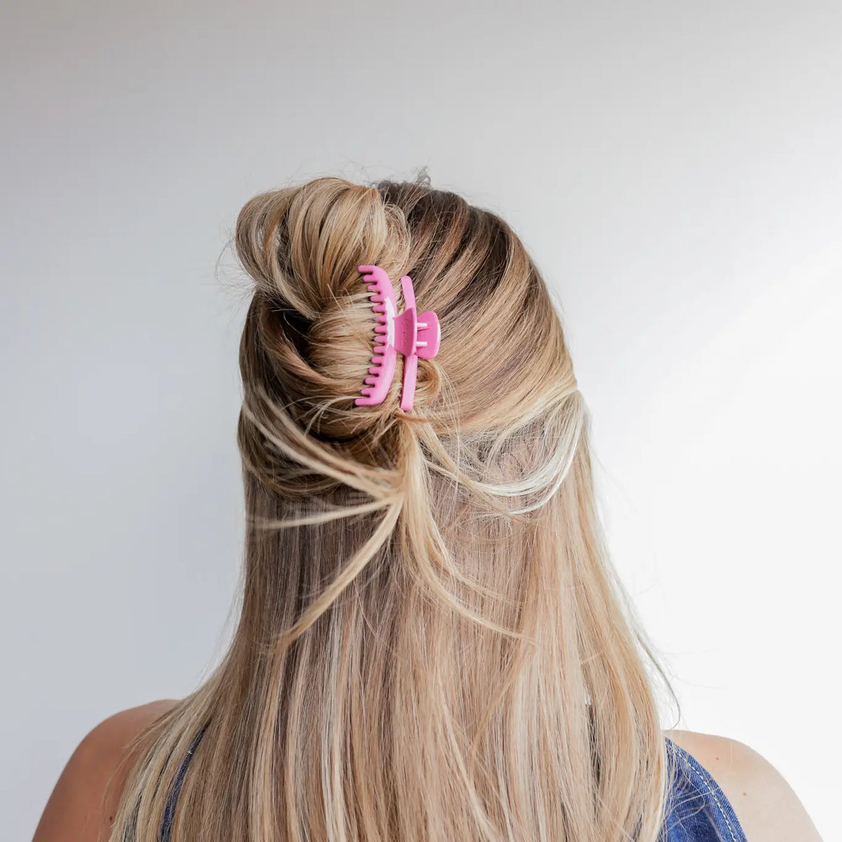 KAXI Shiny Mini Hold Everything Claw Clip | Rose Pink