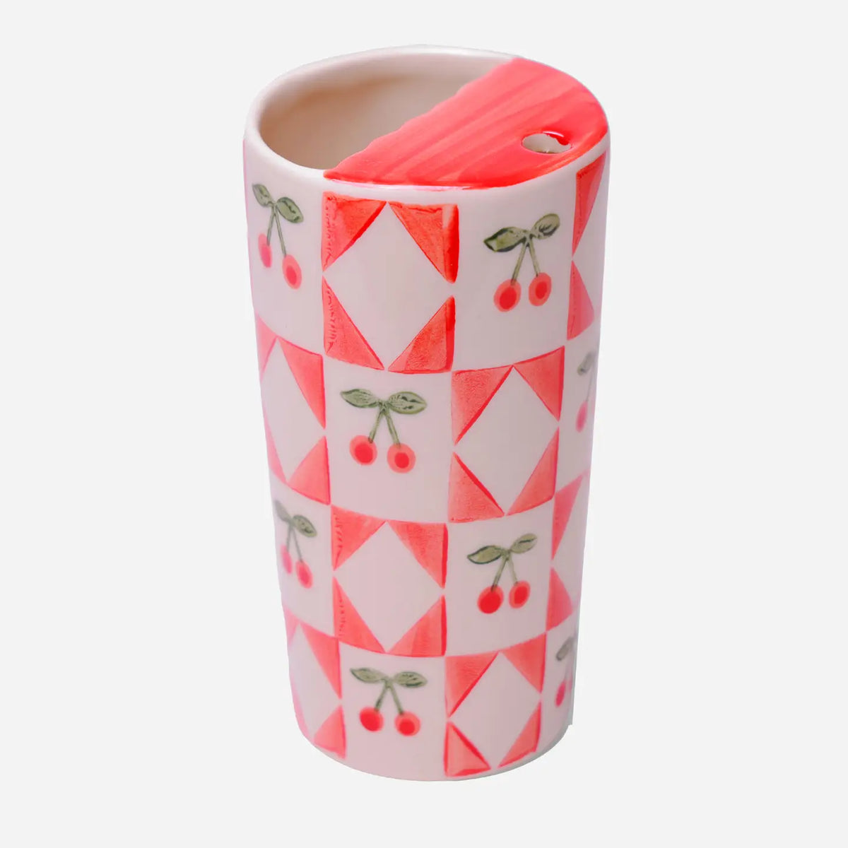 Ceramic Coffee To-Go Tumbler | Cherries