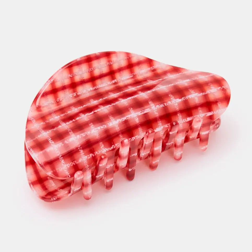 Chunks Suki Claw Clip | Red Plaid
