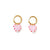 Heart Drop Hoops | Red And Pink On Gold