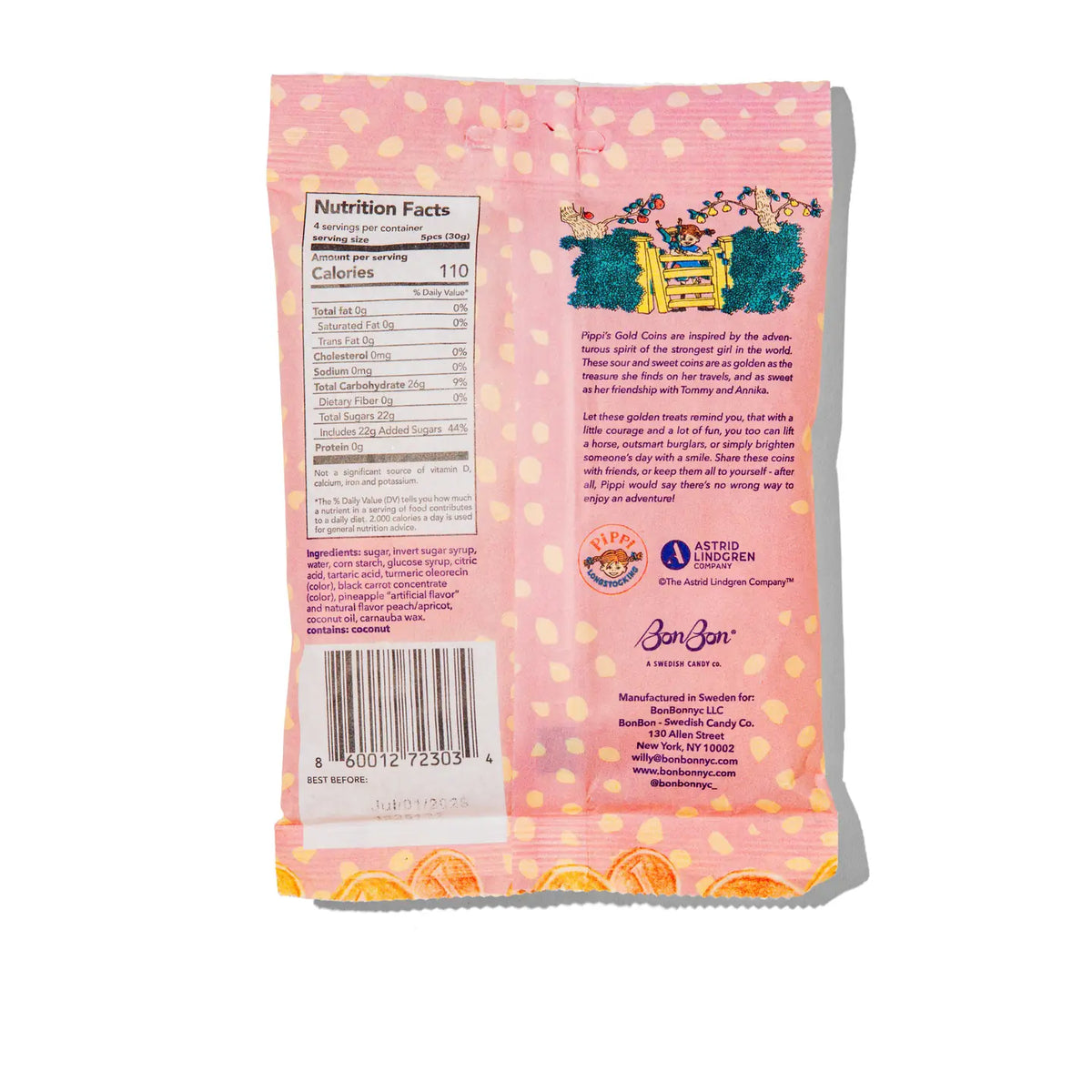 BonBon Swedish Candy | Pippi Longstocking Gold Coins