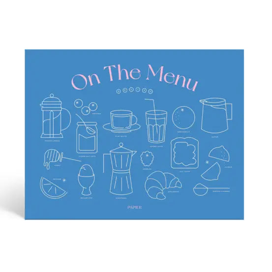 On The Menu Weekly Meal Planner + Grocery List | Blue