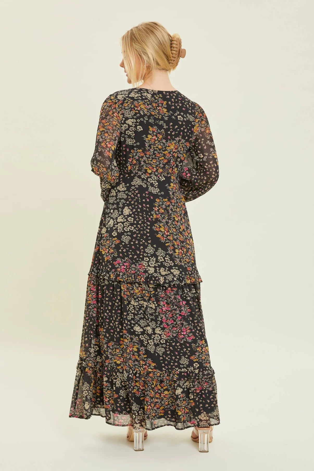 Black Floral Maxi *Extended Sizing*