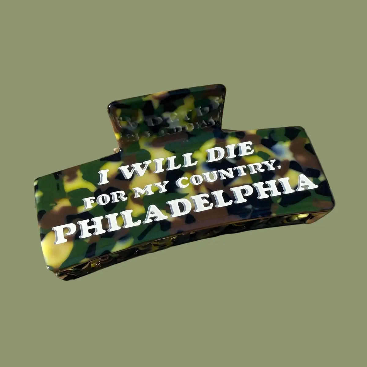 Dainty Studios I Will Die For My Country Philadelphia Hair Claw Clip