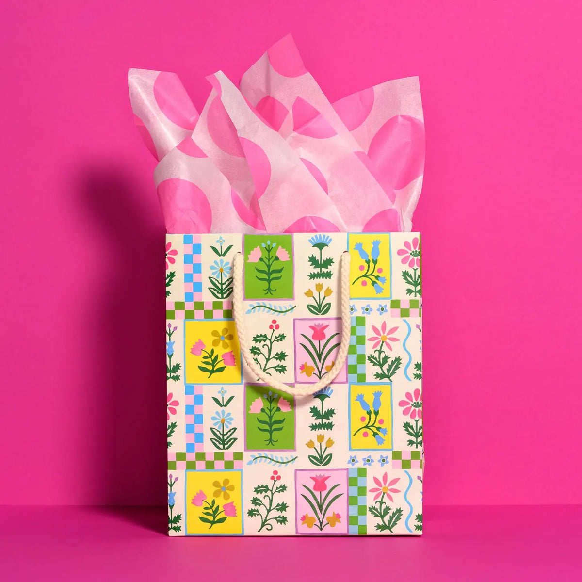 Pink Dot Tissue Paper | 5 sheets