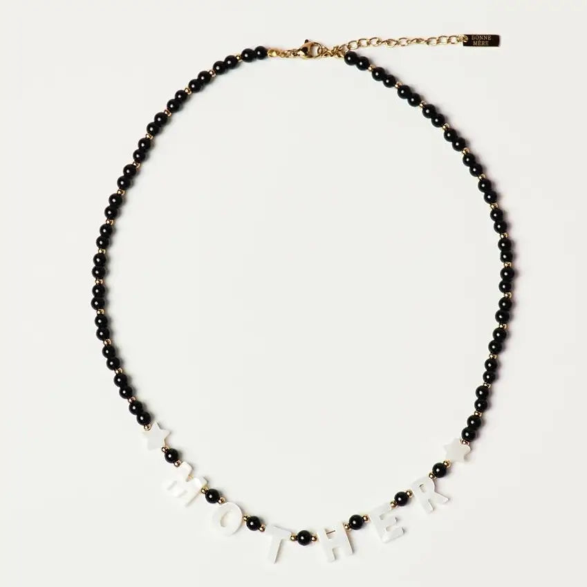 Bonne Mere Beaded Mother Necklace | Black