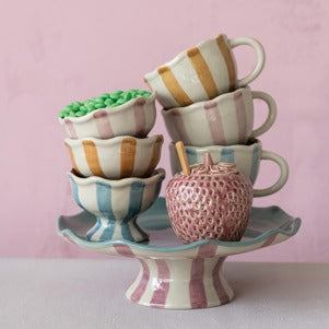 Striped Stoneware Mug