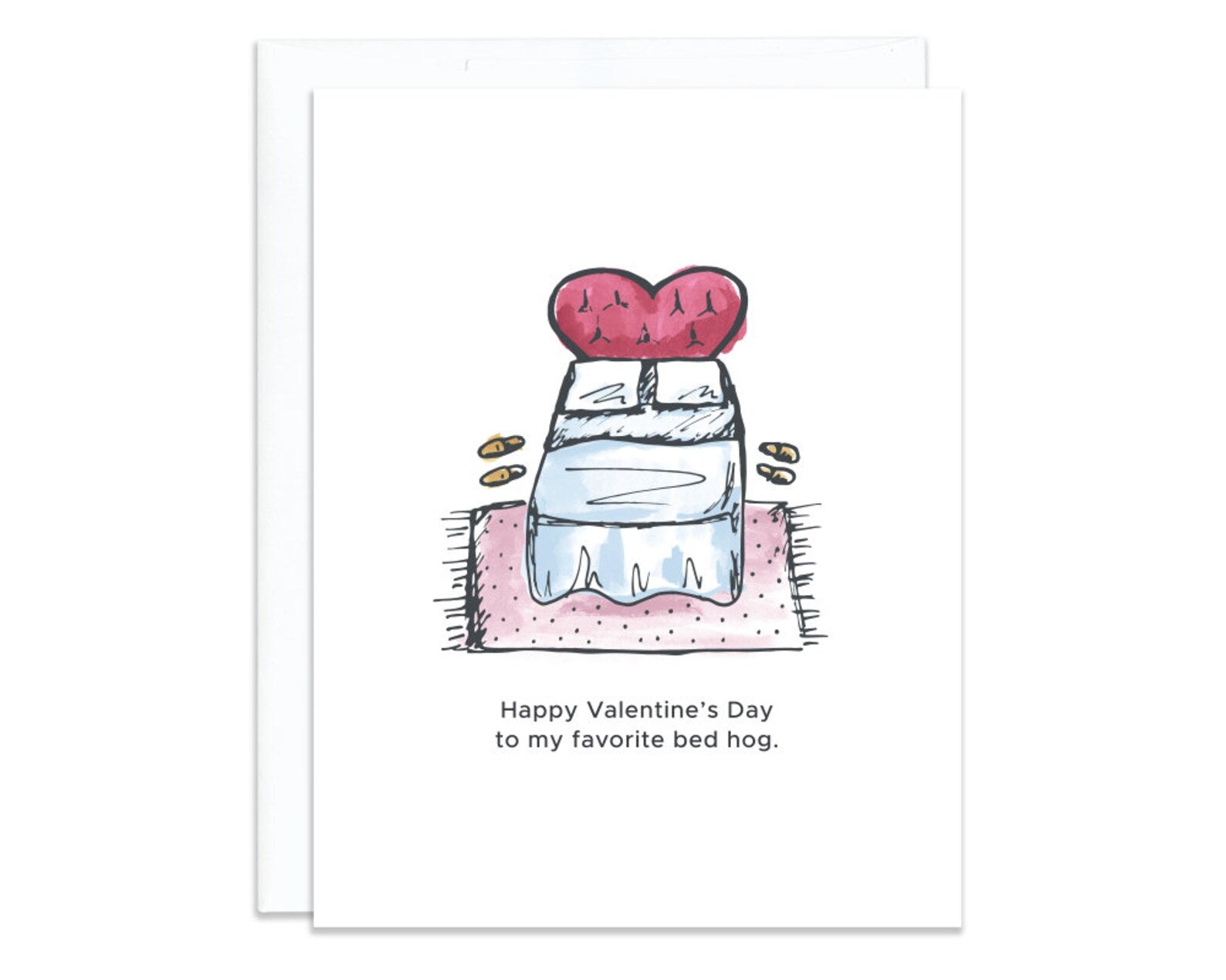 Bed Hog Valentine's Card