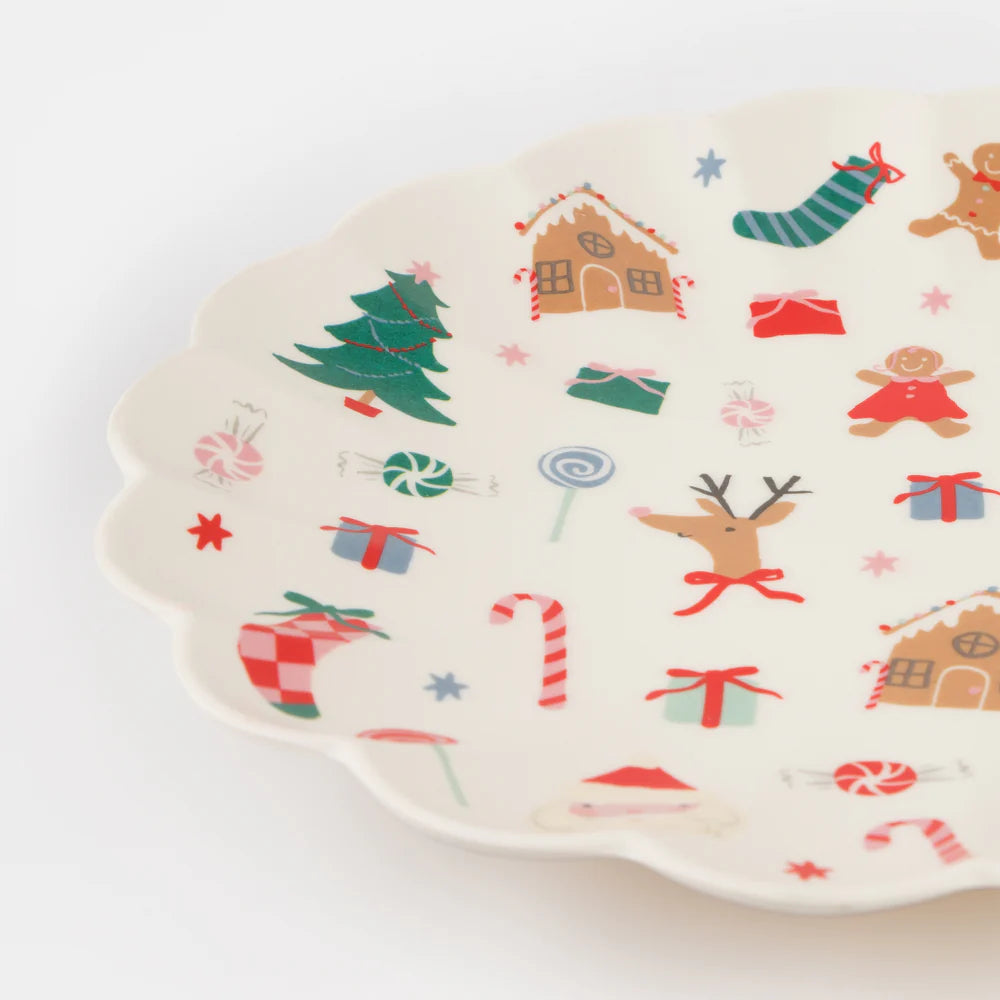 Meri Meri Jolly Christmas Reusable Large Plate