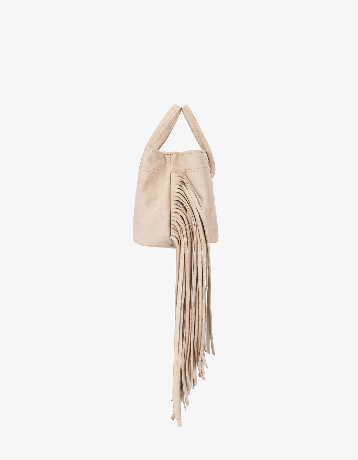 Remi + Reid Noe Fringe Faux Suede Bag | Cream