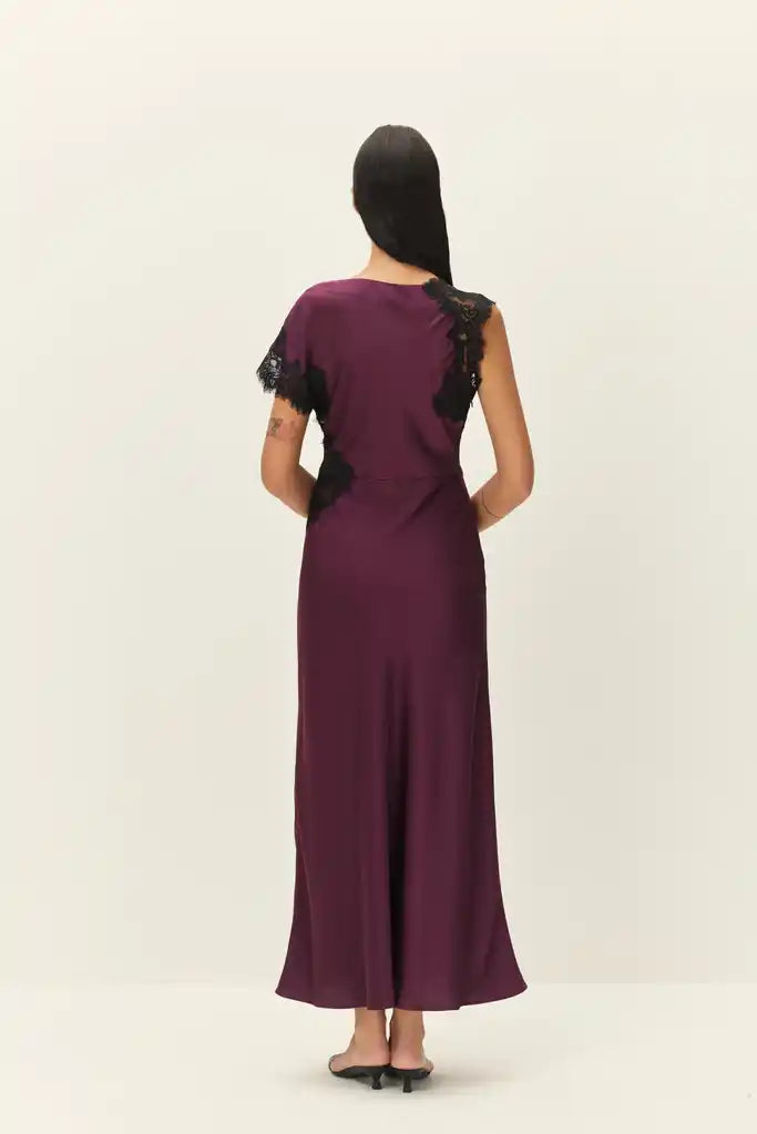 Elodie The Label Maris Dress | Plum Black
