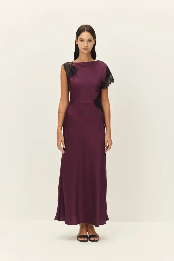 Elodie The Label Maris Dress | Plum Black